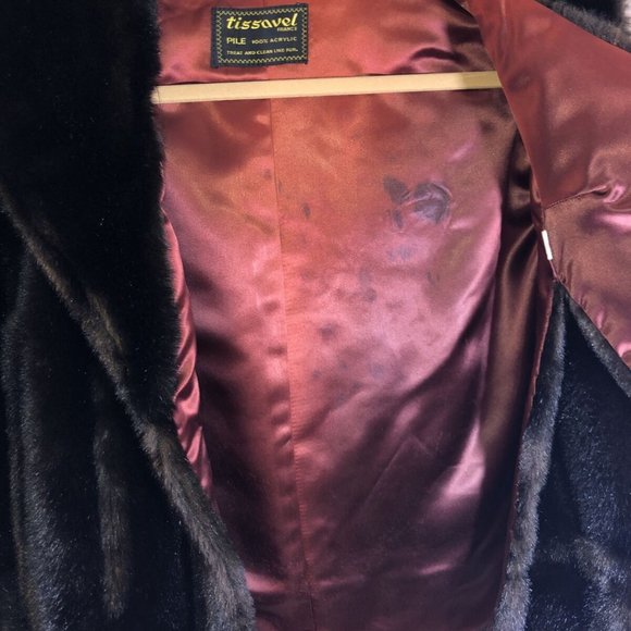 VTG Tissavel France 80s Stole Capelet Faux Fur - Picture 8 of 10